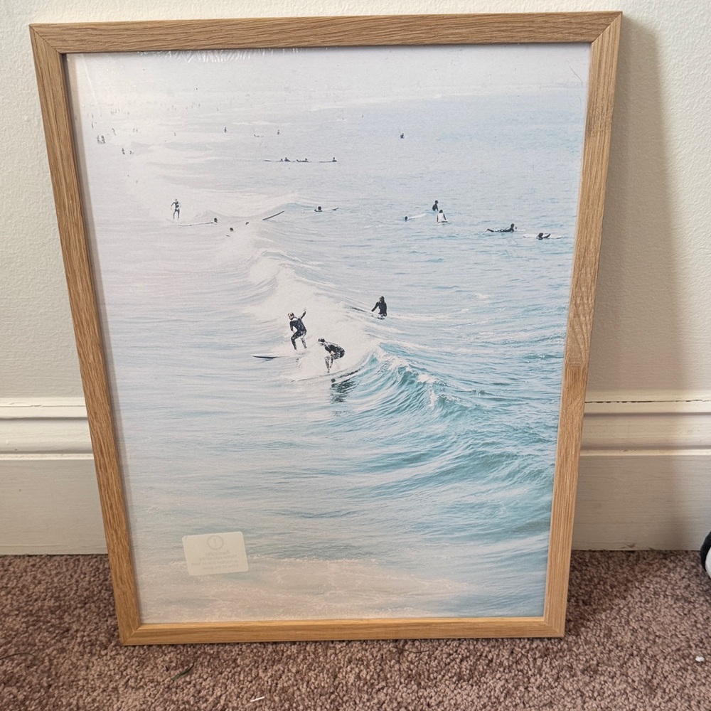 Framed Ocean Surfing Art Print